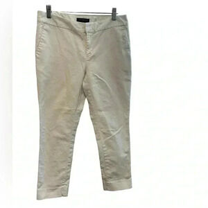 Banana Republic White Hampton Fit Crop Pants Size 8 Nice Fit Stretch Material